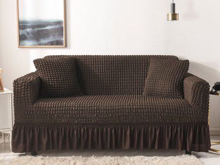 Elastic sofa cover coffee color  (90-140cm) Cheap