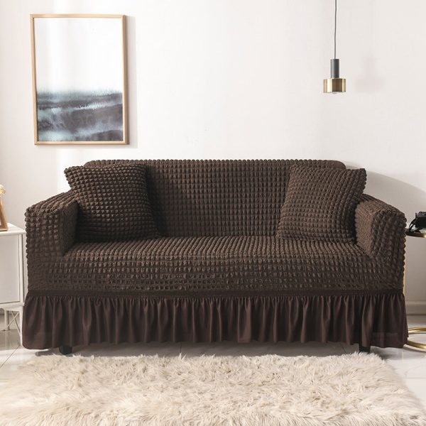 Elastic sofa cover coffee color  (90-140cm) Cheap