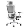 Elena High Back Fabric Seat Ergonomic Office Chair In Grey For Discount