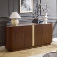 Buffet MDF Melamine Interior Storage In Dark Walnut colour For Cheap