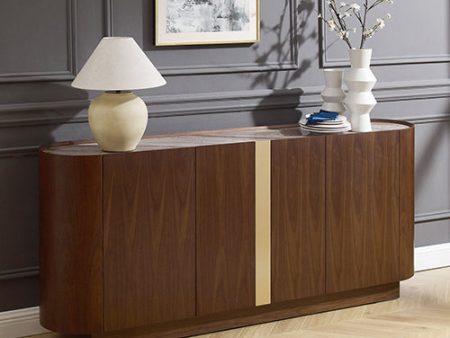 Buffet MDF Melamine Interior Storage In Dark Walnut colour For Cheap