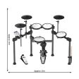 Karrera X23 Electronic Drum Kit With Quiet Mesh Drum Heads, Editable Sound Kits, Kick Pedal And Silicone Kick Drum, Usb Midi And 420 Sound Supply