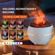 Volcanic Flame Aroma Diffuser (Black Ordinary Style)- 360ml Ultrasonic Humidifier with 7-Color LED Light and Adjustable Mist for Home and Office Fashion