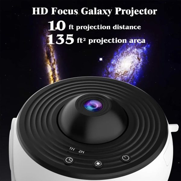 High-Definition Focusable Starry Galaxy Projector Lamp - Creative Bedroom Mood Light with 13 Film Slides (Black) Online Hot Sale