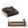 Victrola Eastwood Turntable + Bundled Crosley Record Storage Display Stand Online Sale