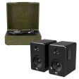 Crosley Mercury Turntable - Green + Bundled Majority D40 Bluetooth Speakers - Black Online