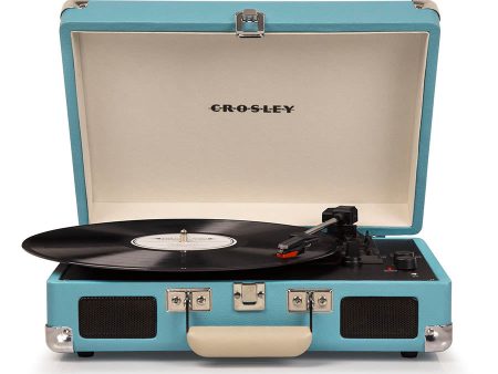 CROSLEY Crosley Cruiser Turquoise - Bluetooth Turntable & Record Storage Crate For Discount