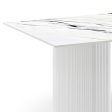 Dining Table Sintered Stone Top MDF Table Base High Glossy White Online now