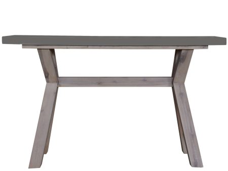 Stony 130cm Hall Entrance Console Table with Concrete Top - Grey Online Hot Sale