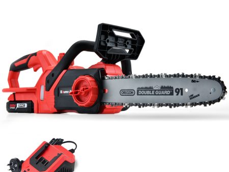 Baumr-AG 20V 10 Inch Electric Cordless Chainsaw 2Ah Lithium Battery Lightweight Wood Garden Cutter For Discount