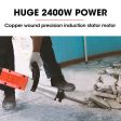 Baumr-AG 2400W Pro-Grade Electric Demolition Jackhammer, with 3 Bonus Chisels, Carry Case For Discount