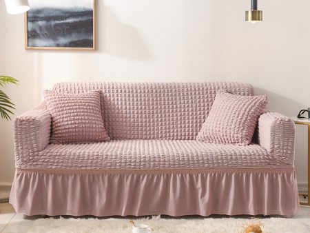 Elastic sofa cover-pink (305-360cm) Sale