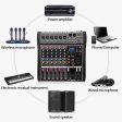 Hridz 6 Channels Bluetooth Mixer DJ Live Studio Audio Mixer USB Console Amplifier AUX For Sale