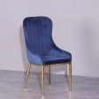 Vivian Blue Gold Velvet Dining Chair 4PC Online Hot Sale