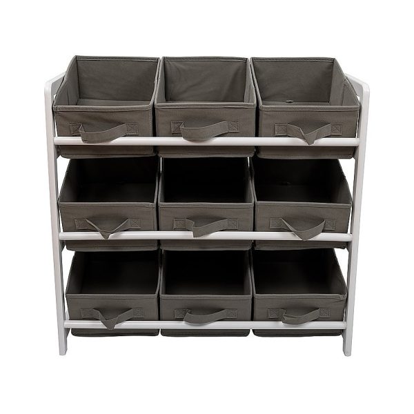 Kids Toy Box Storage Unit Drawers Childrens Bedroom Shelf Baby Nursery Furniture Grey Fashion