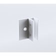 90cm Wall to Wall Frameless Shower Screen with White Brackets and SS Hinges, Square Knob Handle on Sale