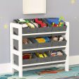 Kids Toy Box Storage Unit Drawers Childrens Bedroom Shelf Baby Nursery Furniture Grey Fashion