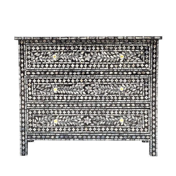 MOTHER OF PEARL HAND MADE MONOCHROME CHEST OF DRAWS Online Sale