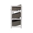 Kids Toy Box Storage Unit Drawers Childrens Bedroom Shelf Baby Nursery Furniture Grey Fashion