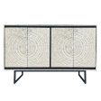 MOTHER OF PEARL HAND MADE SWIRL SIDEBOARD Online now