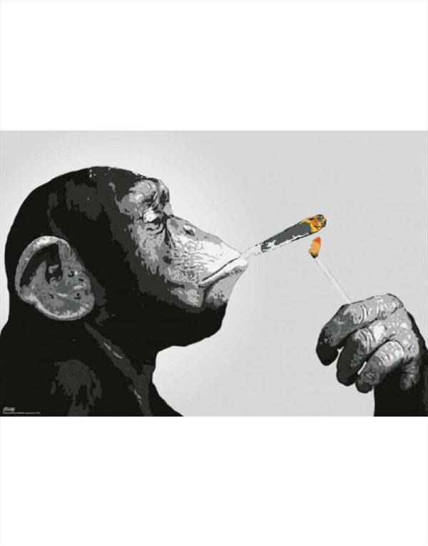 Steez Smoking Chimp Poster on Sale