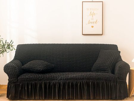 Elastic sofa cover black (145-185cm) Online now