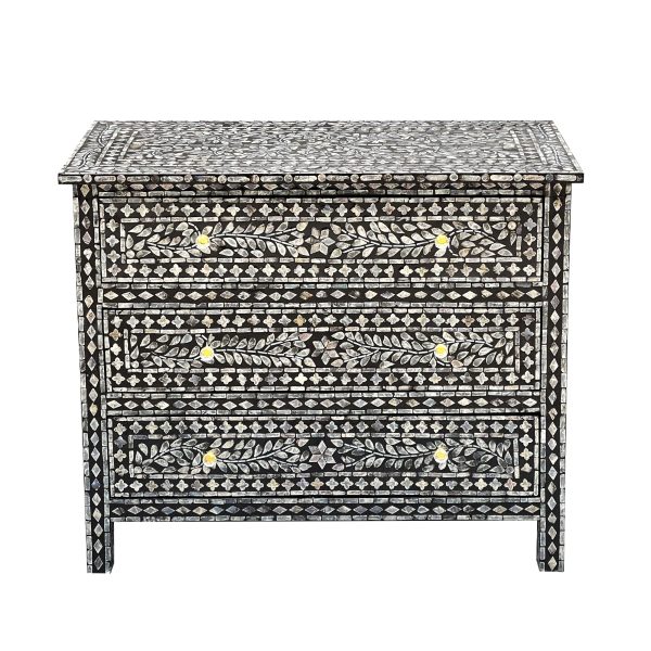 MOTHER OF PEARL HAND MADE MONOCHROME CHEST OF DRAWS Online Sale