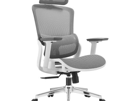 Elena High Back Full Mesh Ergonomic Office Chair In Grey For Sale