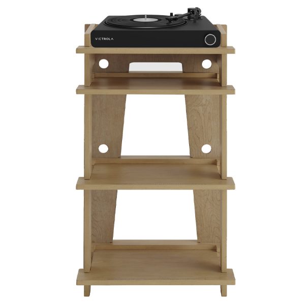 Victrola Stream Onyx Turntable + Crosley Soho Turntable Stand - Natural Online Sale