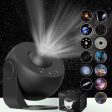 High-Definition Focusable Starry Galaxy Projector Lamp - Creative Bedroom Mood Light with 13 Film Slides (Black) Online Hot Sale