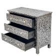 MOTHER OF PEARL HAND MADE MONOCHROME CHEST OF DRAWS Online Sale