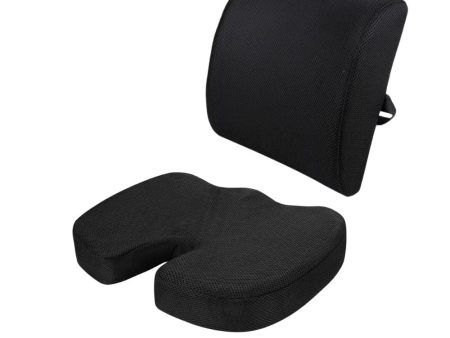 Memory Foam Lumbar Back Support Cushion Seat Set For Discount