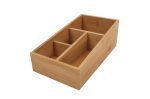 Bamboo Storage Box with 4 Slots Supply