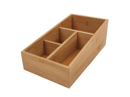 Bamboo Storage Box with 4 Slots Supply