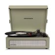 Crosley Voyager Bluetooth Portable Turntable + Crosley SOHO Stand Bundle - Sage Discount