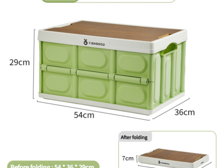 54*36*29 cm Collapsible Green Outdoor Storage Box | Large Capacity, Foldable to 7cm, Durable Design Hot on Sale