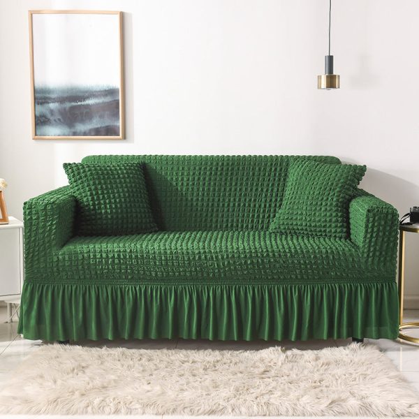 Elastic sofa cover green (235-300cm) Online