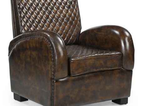 ARMSTRONG HAND MADE LEATHER ARM CHAIR For Discount