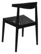 Elliot Leather Dining Chair (Black) For Sale