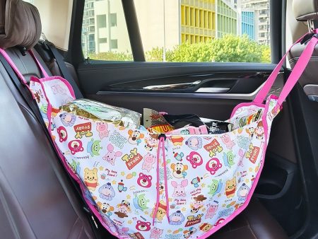 Pink Car Back Seat Organizer Hammock - Portable Storage Solution For Sale