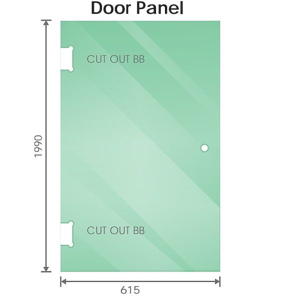 90cm Frameless Diamond Shower Screen with Chrome Brackets and SS Hinges, Round Handle Sale