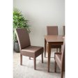 ALLEGRO Dining Table + 4x MESI Dining Chair + MESI Bench - 6 Piece Dining Set - Cocoa Cheap