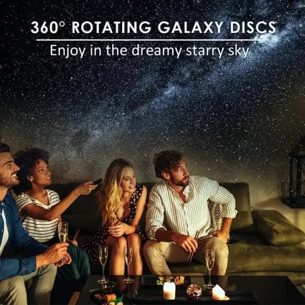 High-Definition Focusable Starry Galaxy Projector Lamp - Creative Bedroom Mood Light with 13 Film Slides (White) Fashion