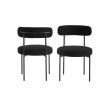 Amia Set of 2 Dining Chair in Black Fashion