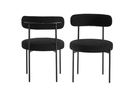 Amia Set of 2 Dining Chair in Black Fashion