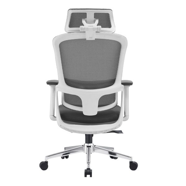 Elena High Back Fabric Seat Ergonomic Office Chair In Grey For Discount