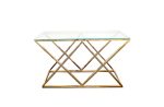 Alsea Console Table Gold Base - Clear Glass Supply