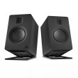 Kanto TUK 260W Powered Bookshelf Speakers with Headphone Out, USB Input, Dedicated Phono Pre-amp, Bluetooth - Pair, Matte Black with S6 Black Stand Bundle Hot on Sale