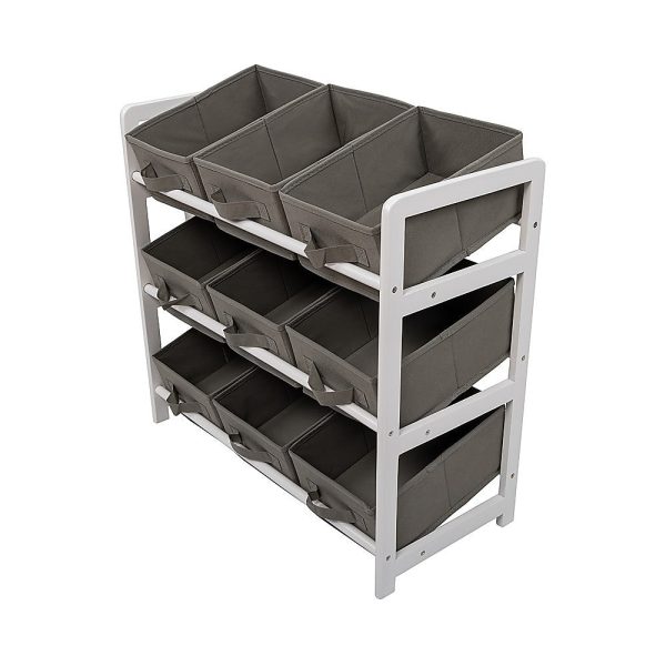 Kids Toy Box Storage Unit Drawers Childrens Bedroom Shelf Baby Nursery Furniture Grey Fashion