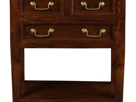 Tasmania 3 Drawer Sofa Table - Mahogany Online